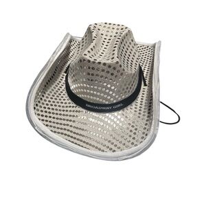 Morgan Wallen Broadway Girl Silver Sequin Cowboy Hat Tour Exclusive